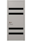 Двери межкомнатные Папа Карло коллекция PLATO PL-28 Светло серый супермат, торец серый алюминий