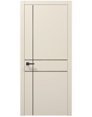 Двери межкомнатные Папа Карло коллекция PLATO PL-30 Кремовый матовый, торец ABS