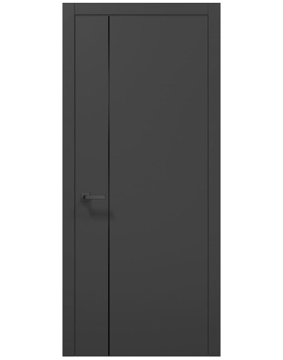 Двери межкомнатные Папа Карло коллекция PLATO PL-31 Темно серый супермат, торец ABS