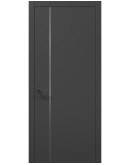 Двери межкомнатные Папа Карло коллекция PLATO PL-31 Темно серый супермат, торец ABS