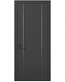 Двері міжкімнатні Папа Карло колекція PLATO PL-32 Темно сірий супермат, кромка ABCЧ