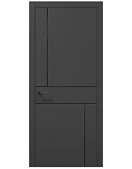 Міжкімнатні двері Папа Карло PLATO PL-34 Темно сірий супермат, кромка АВСЧ