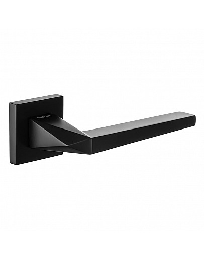 Дверна ручка RICH-ART (Річ-Арт) 1771 Тренд 500 R64 FB Чорний матовий, на квадратній розетці