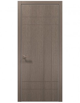 Двери межкомнатные Папа Карло STYLE ST-29 Дуб серый, кромка алюминий серебро