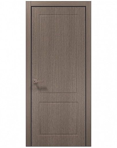 Двері міжкімнатні Папа Карло колекція STYLE ST-22 Дуб сірий, кромка алюміній чорний
