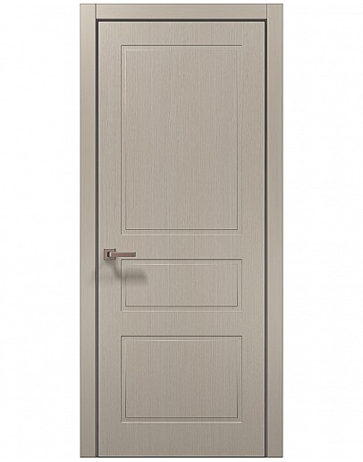 Двері міжкімнатні Папа Карло колекція STYLE ST-23 Дуб кремовий, кромка алюміній чорний 