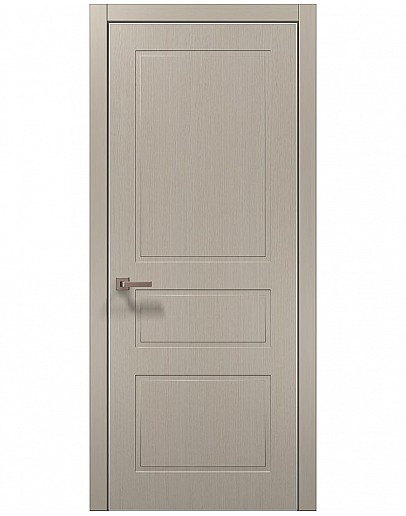 Двері міжкімнатні Папа Карло колекція STYLE ST-23 Дуб кремовий, кромка алюміній сірий