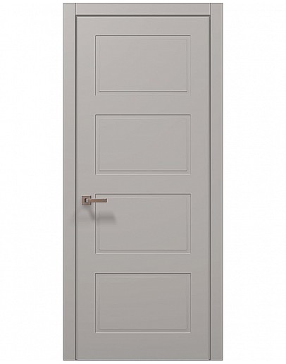 Двері міжкімнатні Папа Карло колекція STYLE ST-24 Світло сірий супермат, кромка ABC