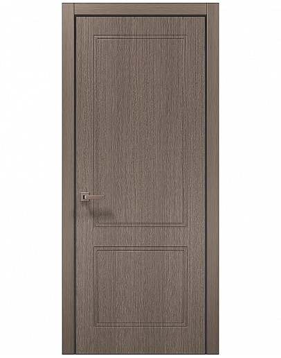 Двері міжкімнатні Папа Карло колекція STYLE ST-26 Дуб сірий, кромка алюміній чорний