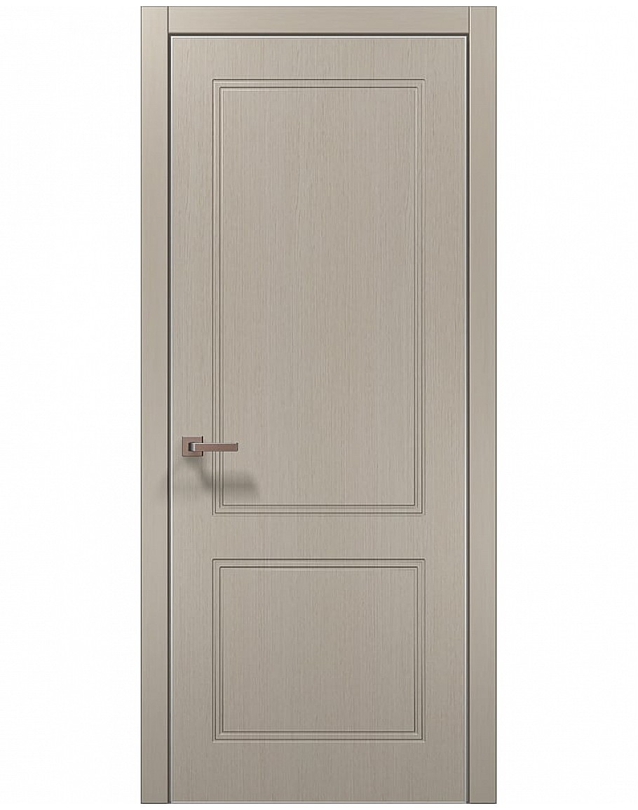 Двери Папа Карло STYLE ST-26 Дуб кремовый, кромка алюминий серый ...