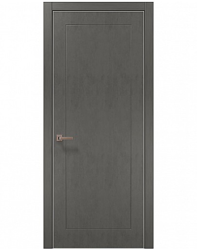 Двері міжкімнатні Папа Карло колекція STYLE ST-29 Бетон сірий, кромка алюміній сірий