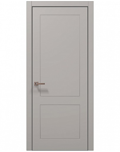 Двері міжкімнатні Папа Карло колекція STYLE ST-30 Світло сірий супермат, кромка алюміній чорний