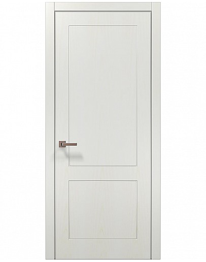 Двері міжкімнатні Папа Карло колекція STYLE ST-30 Ясень білий, кромка алюміній сірий