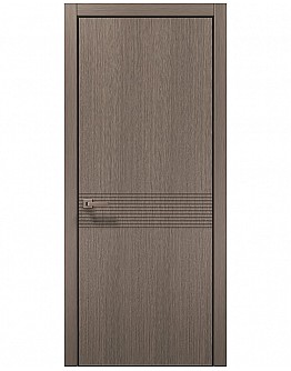 Двері Папа Карло STYLE ST-33 Дуб сірий, кромка алюміній чорний