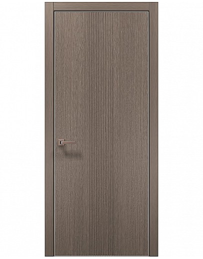 Двері міжкімнатні Папа Карло колекція STYLE ST-35 Дуб сірий, кромка алюміній сірий
