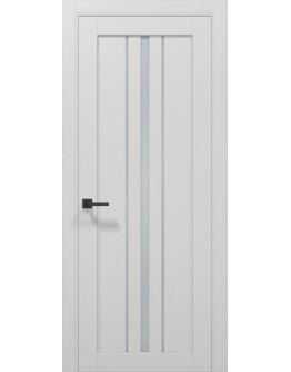 Двері міжкімнатні Папа Карло TETRA T-03 Альпійський білий, скло сатін