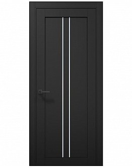 Двері Папа Карло TETRA T-02 Чорний матовий, скло сатін