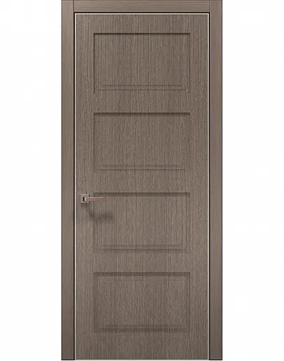 Двери межкомнатные Папа Карло коллекция STYLE ST-04 Дуб серый, кромка алюминий серый